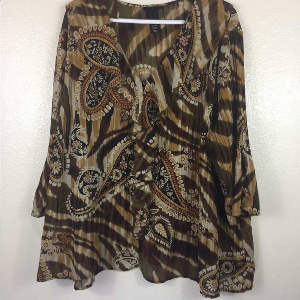 Lane Bryant Plus Size 22/25 Sheer Top